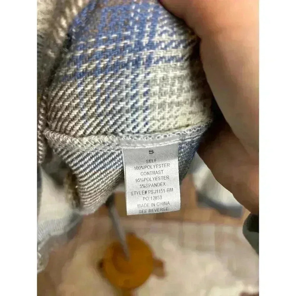 Bohme Plaid Flannel Corduroy Shacket Jacket Distressed Soft Size S - Picture 5 of 7